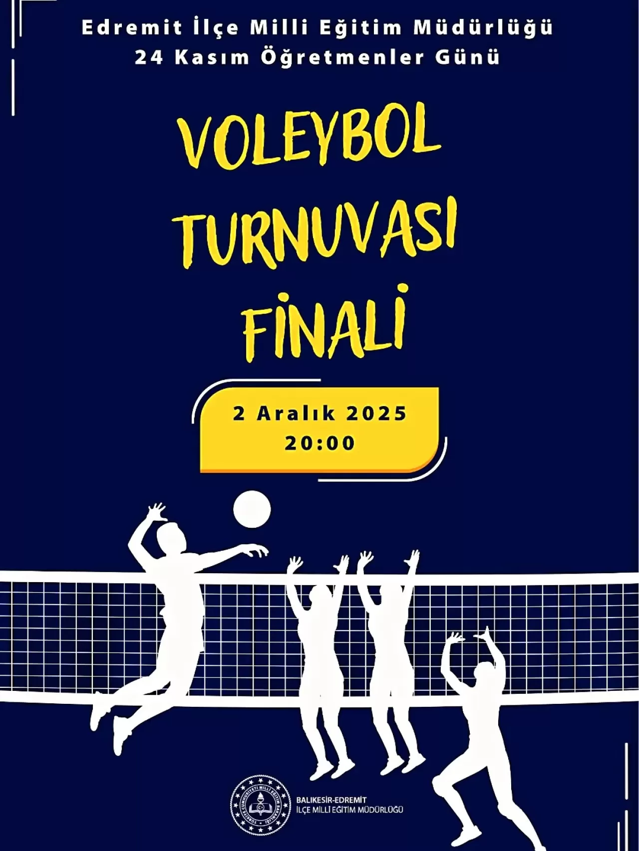 Edremit'te 24 Kasım Öğretmenler Günü Voleybol Turnuvası Heyecanı