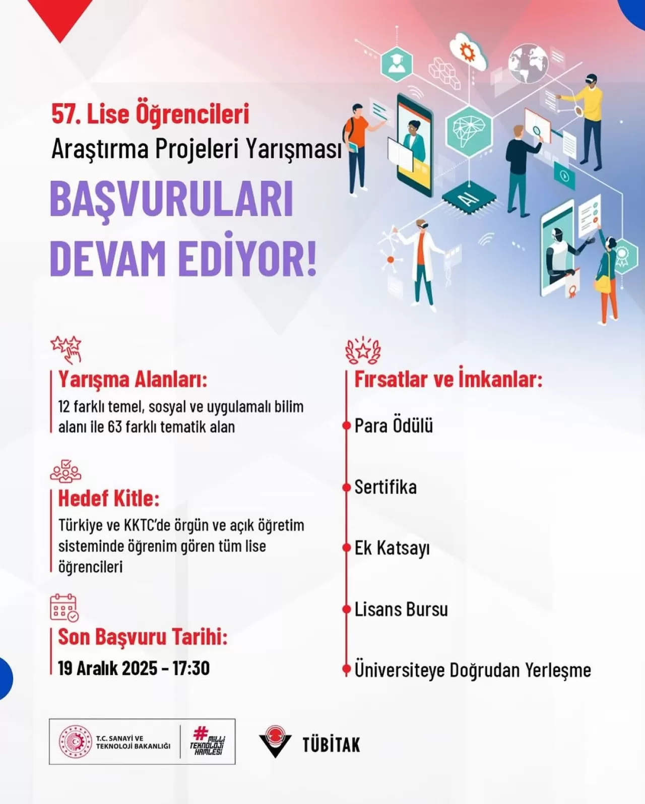 TÜBİTAK 2204-A Lise Öğrencileri Araştırma Projeleri Yarışması 2026 Başvuruları Başladı