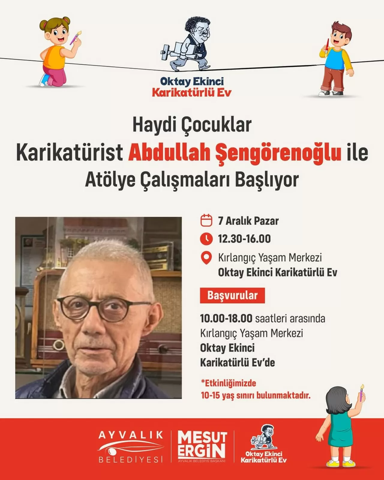 Ayvalık'ta Çocuklar İçin Karikatür Atölyesi: Ünlü Karikatürist Abdullah Şengörenoğlu Eğitim Verecek
