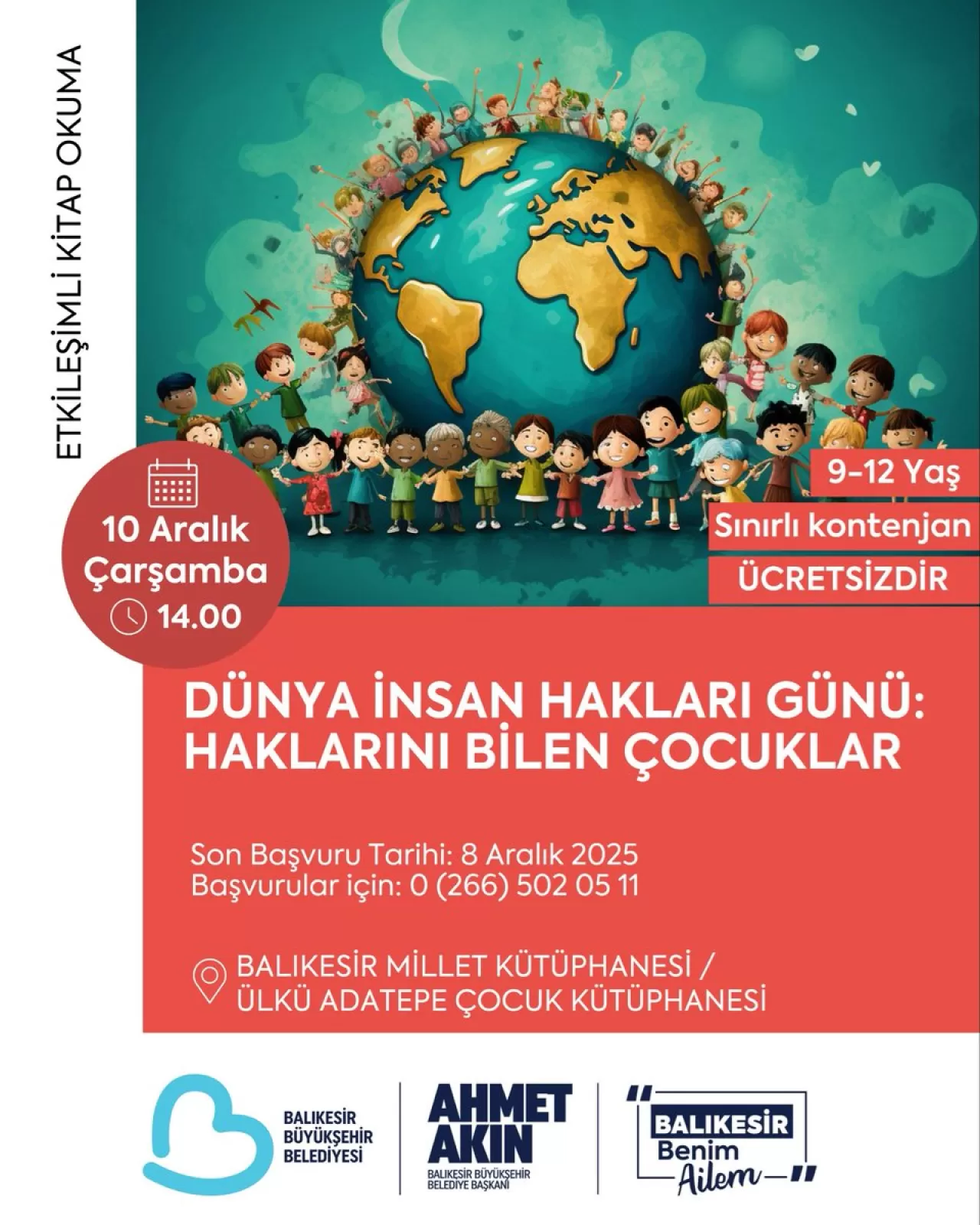 Balıkesir'de Çocuklar İnsan Haklarını Kitaplarla Öğrenecek