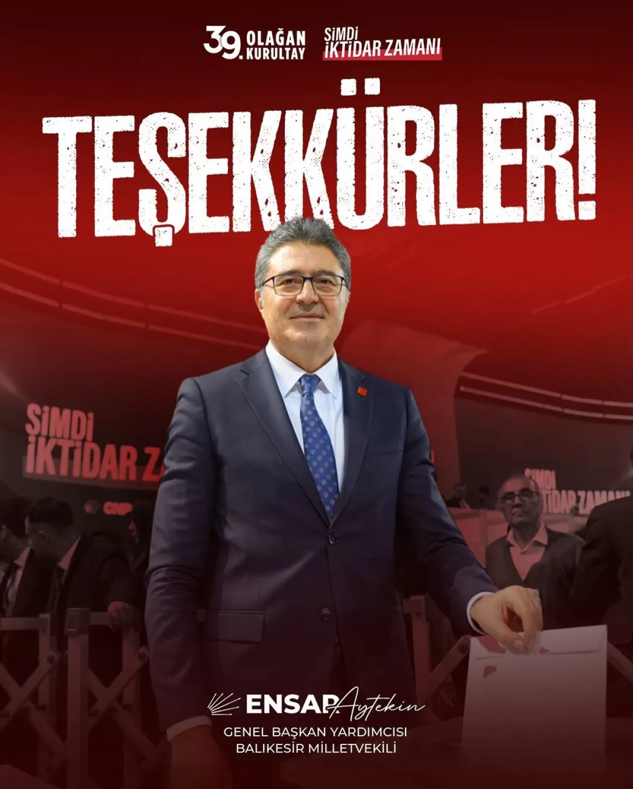 Ensar Aytekin, CHP'deki İkinci Döneminde Birlik Vurgusu Yaptı