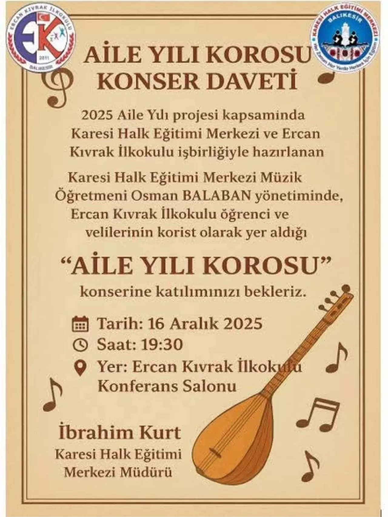 Balıkesir'de Aile Korosu Konsere Hazırlanıyor