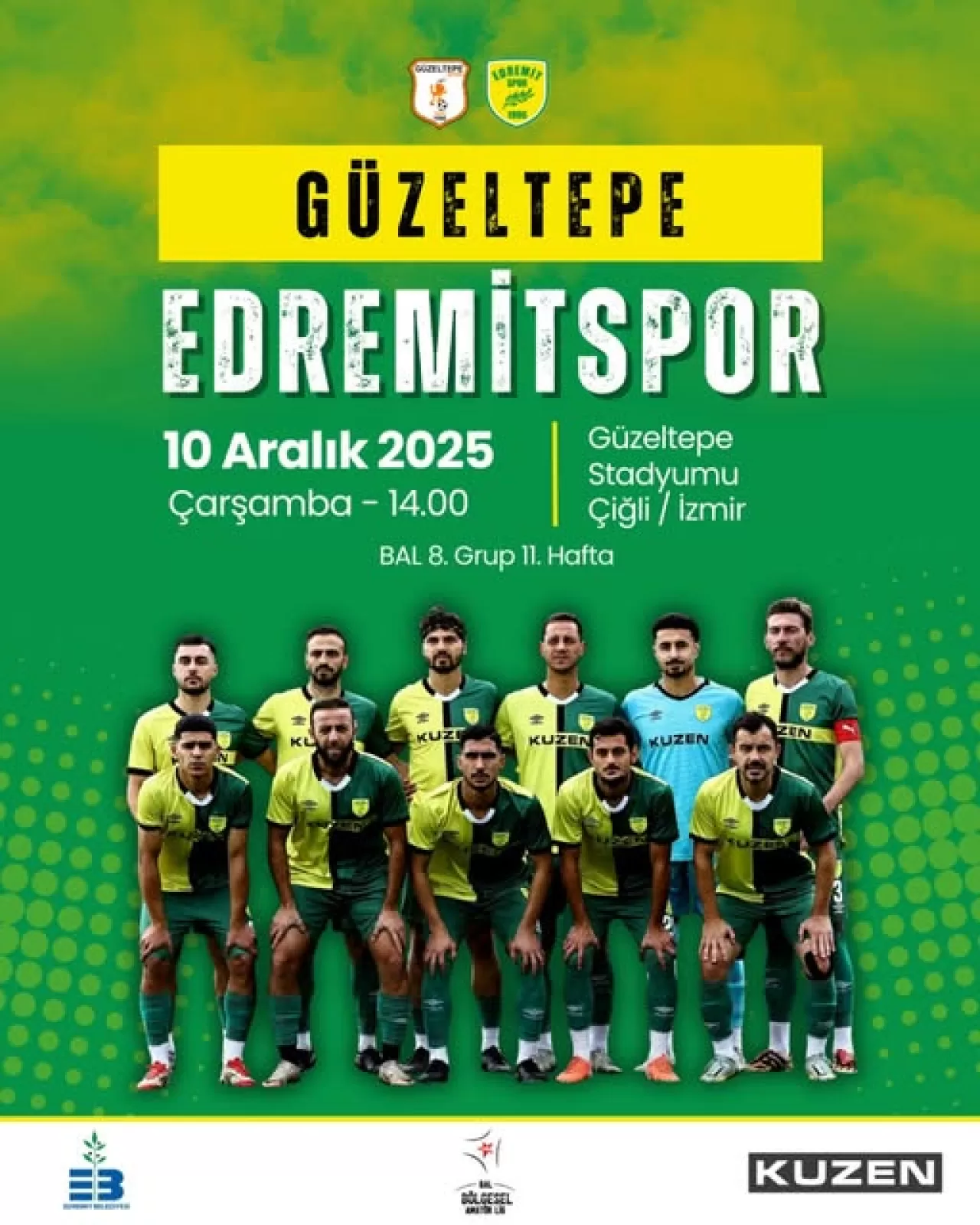 Edremitspor, Güzeltepespor'u 10 Aralık'ta Konuk Edecek