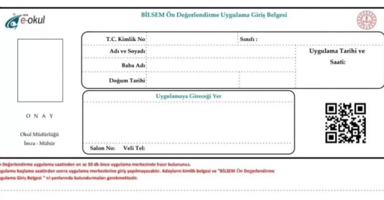 Balıkesir'de BİLSEM Ön Değerlendirme Sınavı Giriş Belgeleri Açıklandı