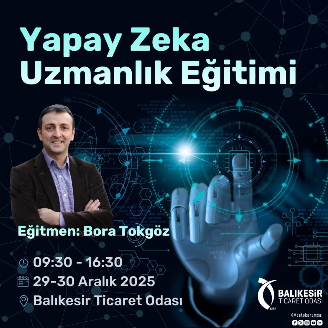 Balıkesir Ticaret Odası'ndan Üyelerine Ücretsiz Yapay Zeka Uzmanlık Eğitimi