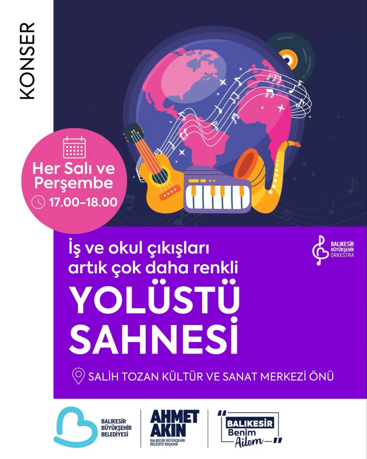 Balıkesir'de İş ve Okul Çıkışlarına Sanat Molası