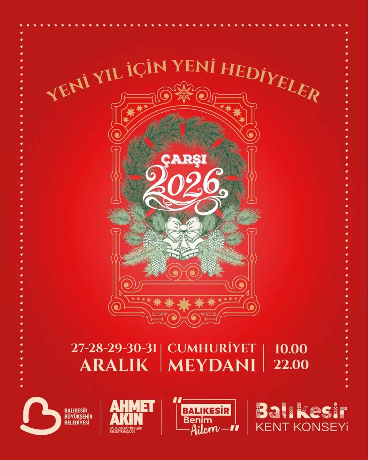 Balıkesir'de Yeni Yıl Çarşısı 27 Aralık'ta Açılıyor