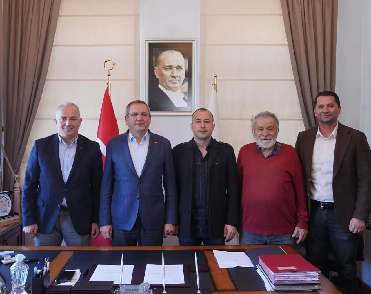 Ayvalık'ta Mimarlar Odası Yeni Yönetimi Belediye'de Ağırlandı