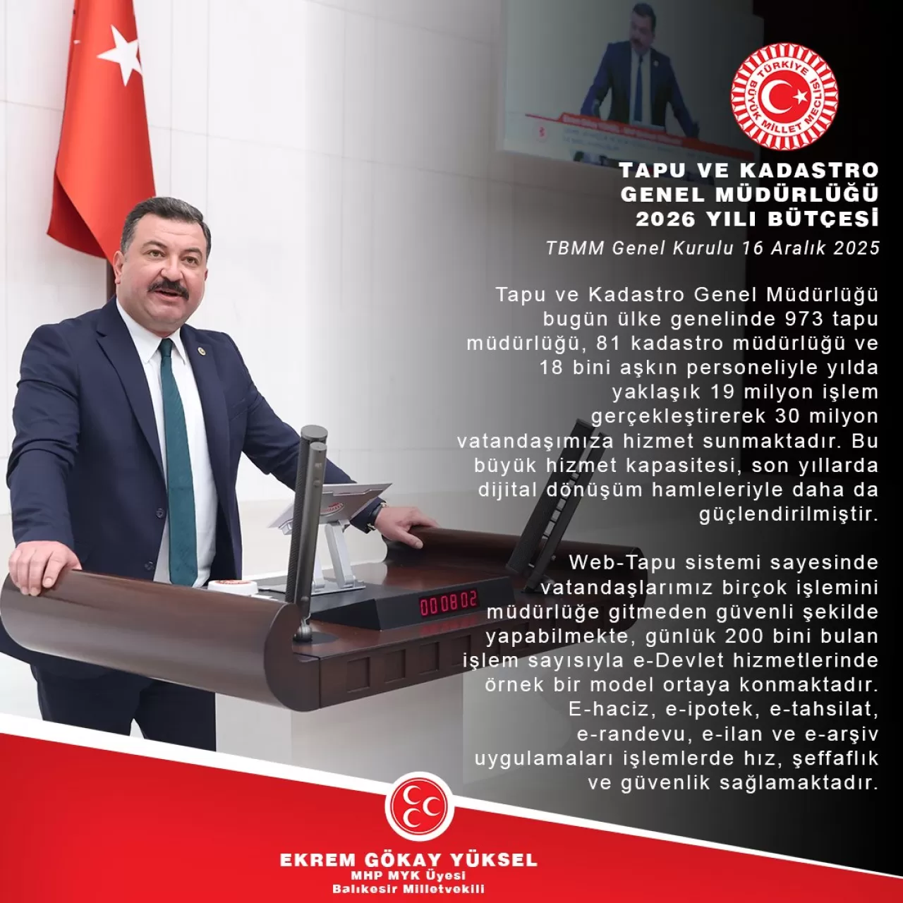 Tapu ve Kadastro Dijital Dönüşümle 30 Milyon Vatandaşa Hizmet Sunuyor