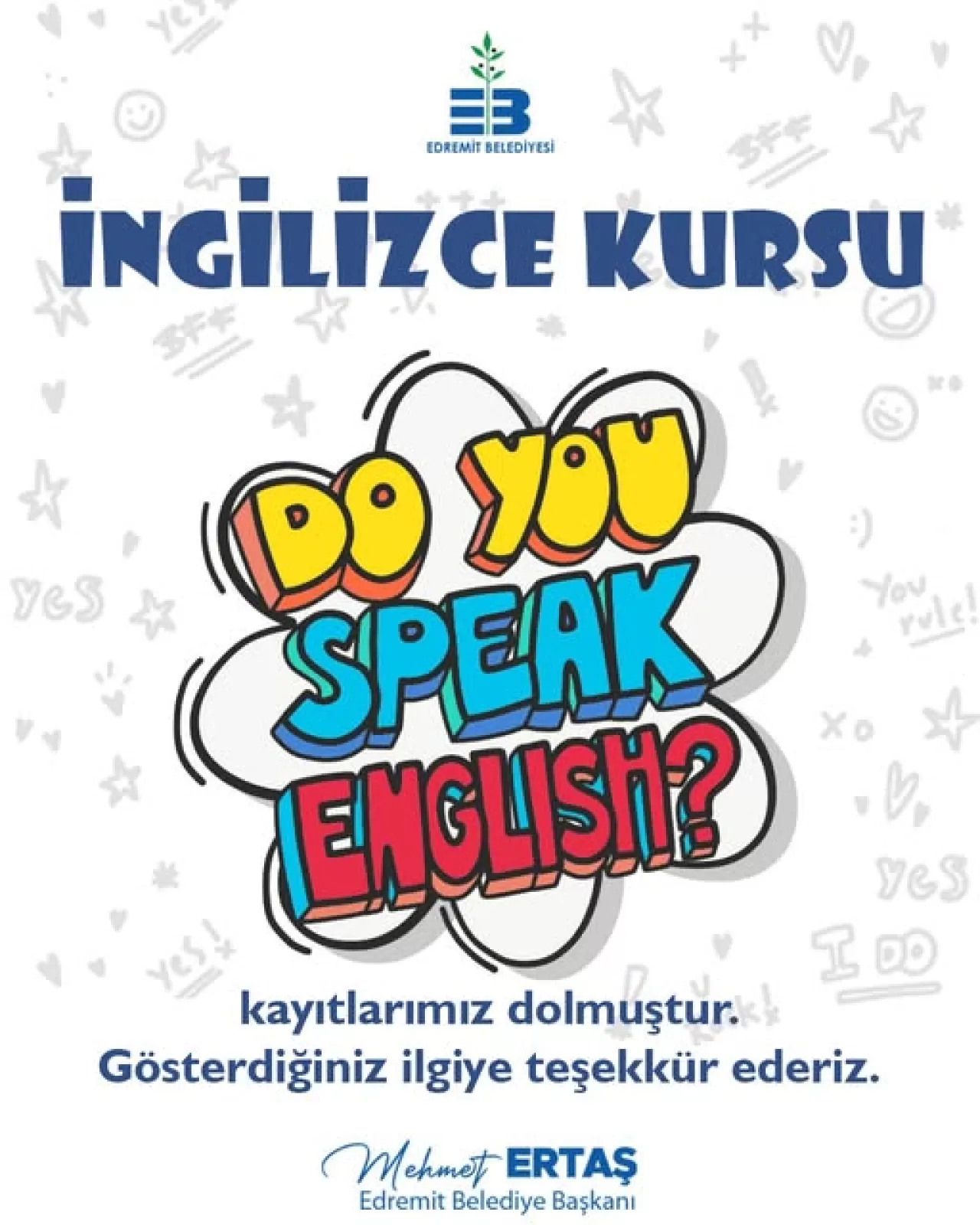 Edremit'te Gençlere Yönelik İngilizce Kursu Kayıtlarına Yoğun İlgi
