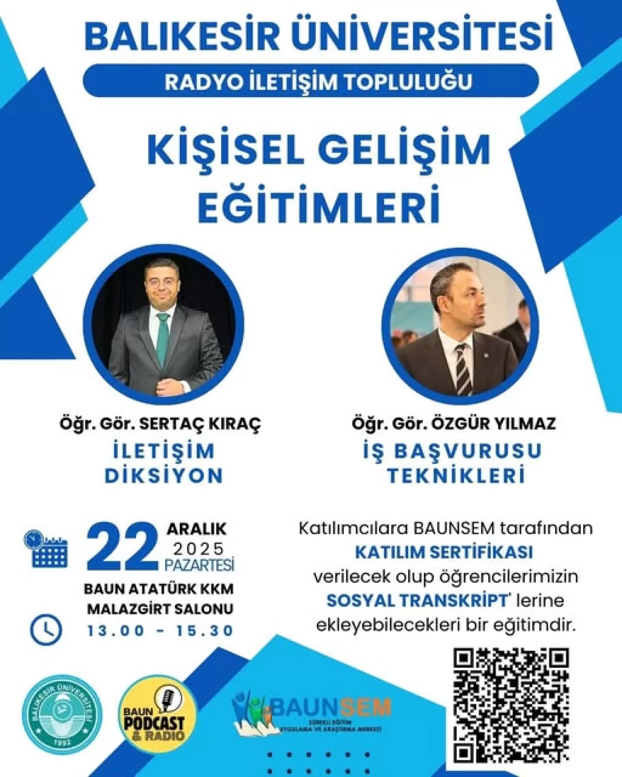 Balıkesir Üniversitesi'nde Kişisel Gelişim Eğitimleri Başlıyor