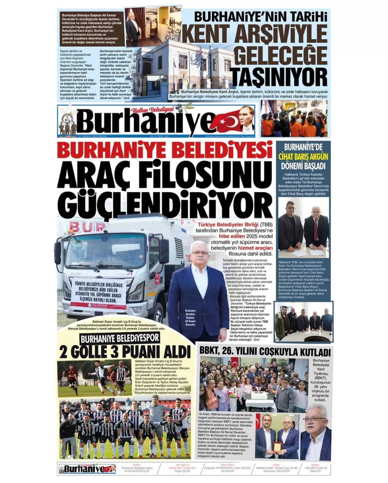 Burhaniye Belediyesi'nin 247. Gazetesi Okuyucuyla Buluştu