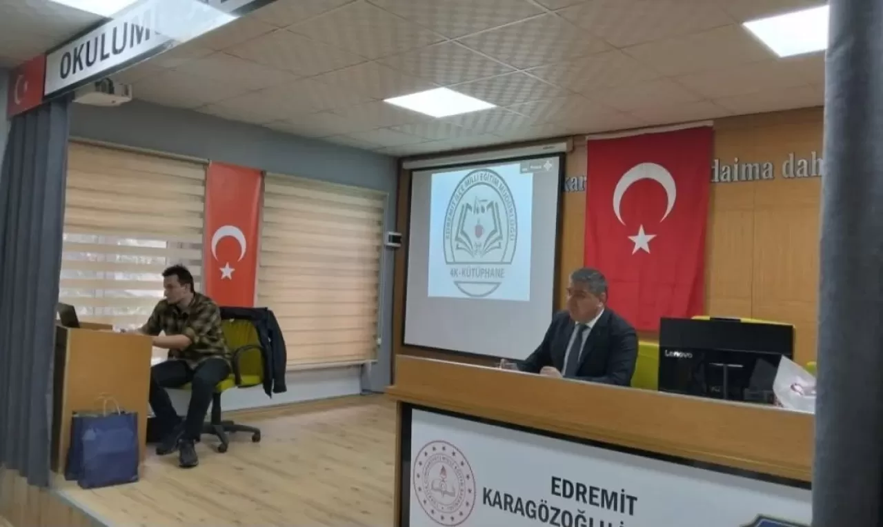 Edremit'te 4K Kütüphane Projesi İçin Öğretmenler Bir Araya Geldi