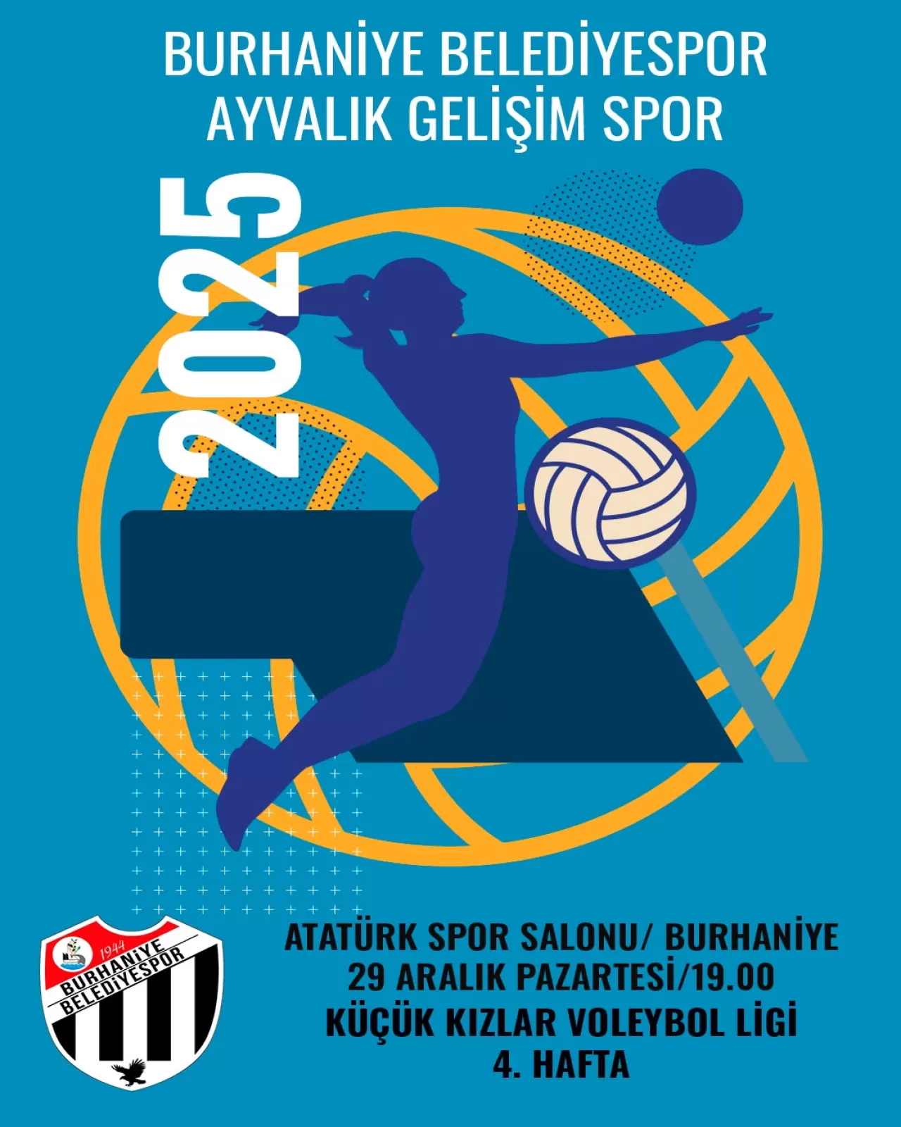 Burhaniye'de Küçük Kızlar Voleybol Ligi Heyecanı