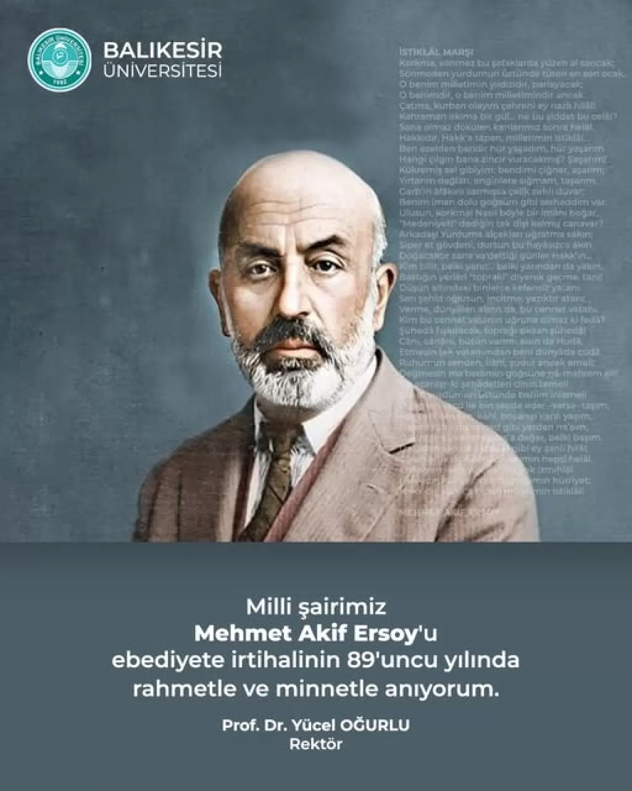 Balıkesir Üniversitesi Rektörü Prof. Dr. Yücel Oğurlu'dan Akademik Yıla İlişkin Mesaj