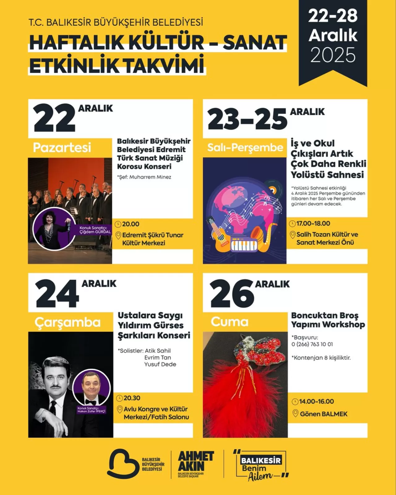 Balıkesir'de Kültür Sanatın Haftalık Ritmi