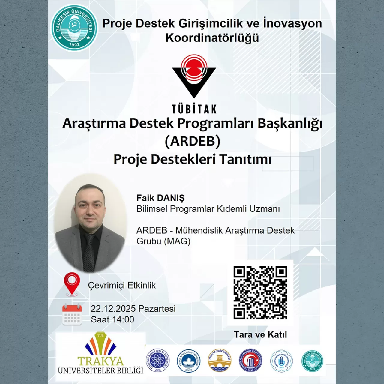 Balıkesir Üniversitesi'nde Araştırma Projelerine Destek Tanıtımı Yapıldı