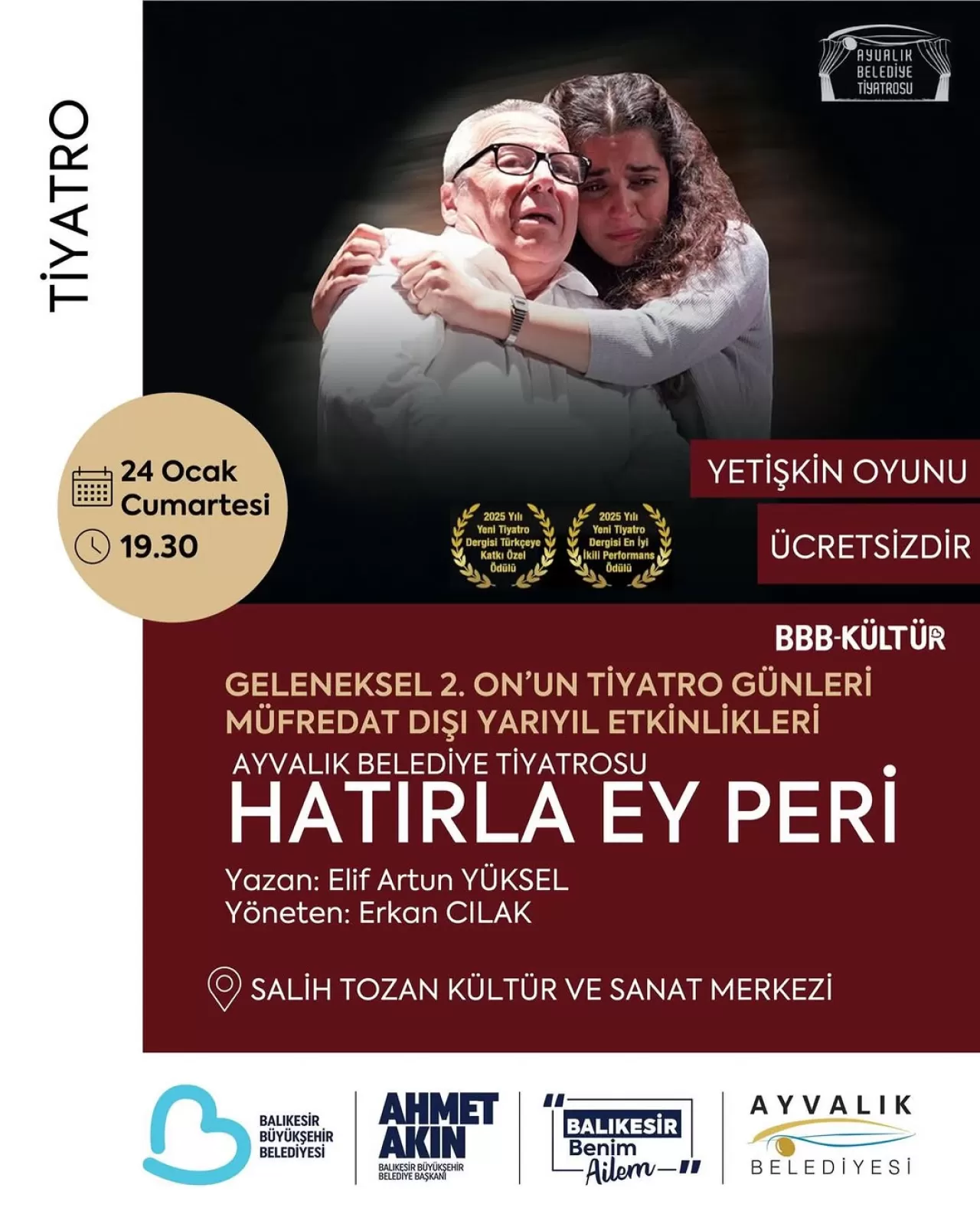 Ayvalık'ta Kültür Sanat Haftası: İki Önemli Tiyatro Oyunu Sahnelenecek