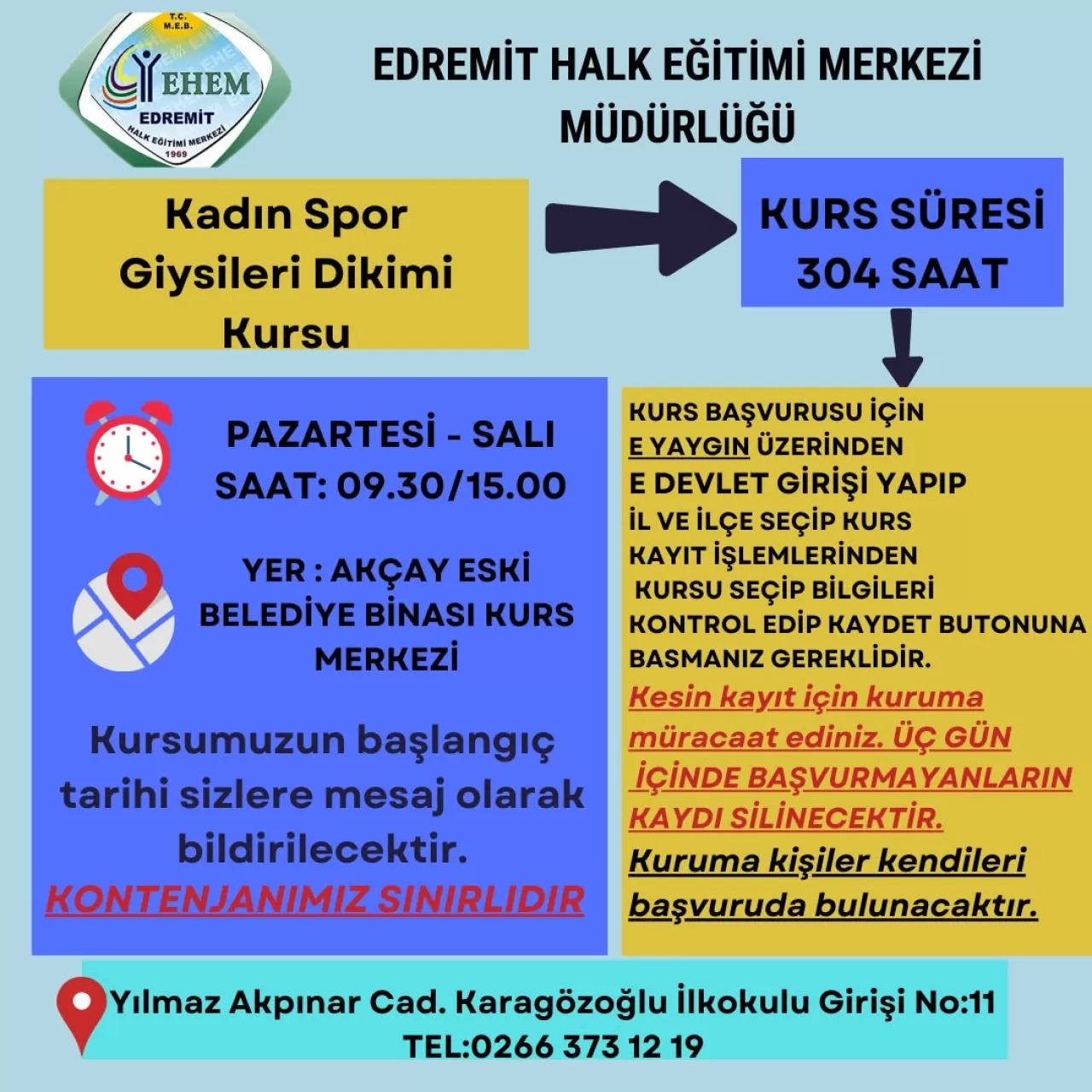 Edremit'te Yeni Kurs Dönemi Başlıyor