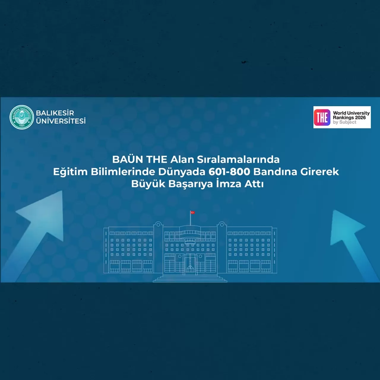 Balıkesir Üniversitesi Eğitim Bilimlerinde Dünya Sıralamasında