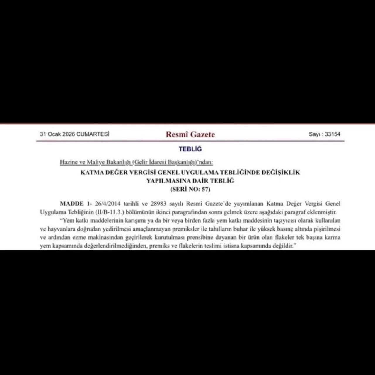 Premiks ve Flake Ürünlerine KDV Düzenlemesi: Yem Maliyetlerinde Artış Bekleniyor