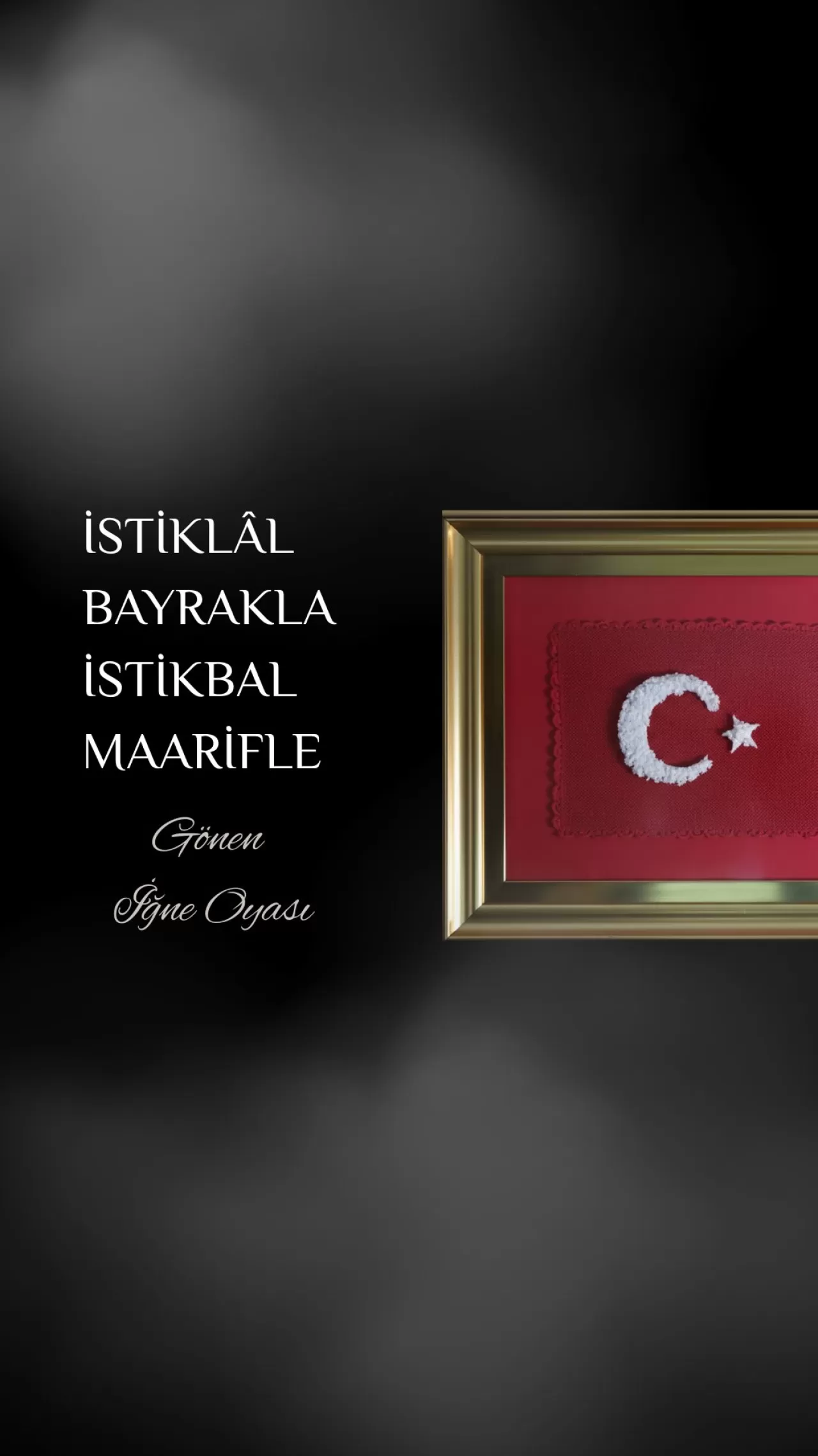 Gönen İğne Oyası ile İşlenen Al Bayrak Kültür ve Vatan Sevgisini Buluşturdu