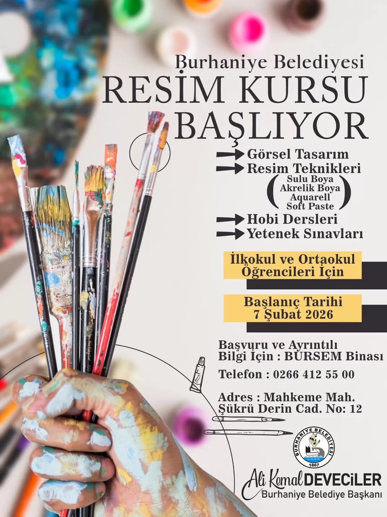 Burhaniye'de Çocuklar İçin Resim Kursu Kayıtları Başlıyor