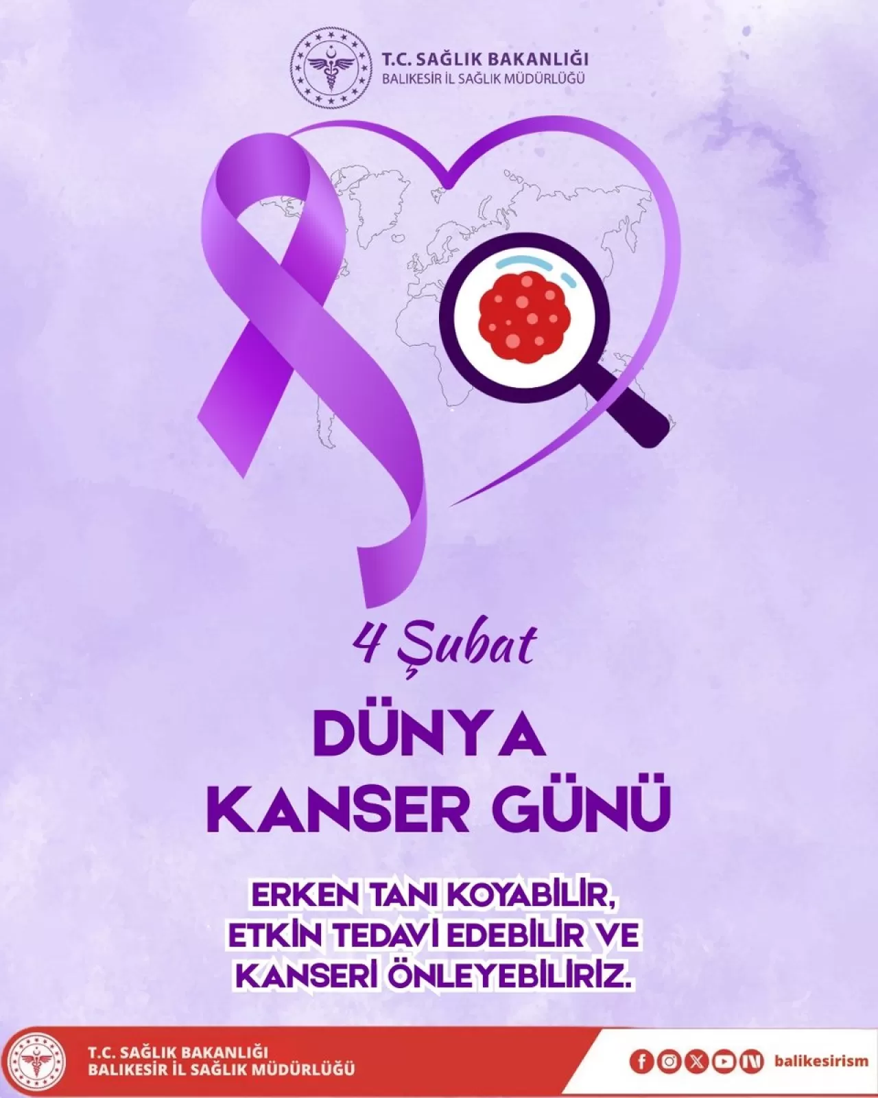 Balıkesir'de 4 Şubat Dünya Kanser Günü Farkındalık Çalışmaları