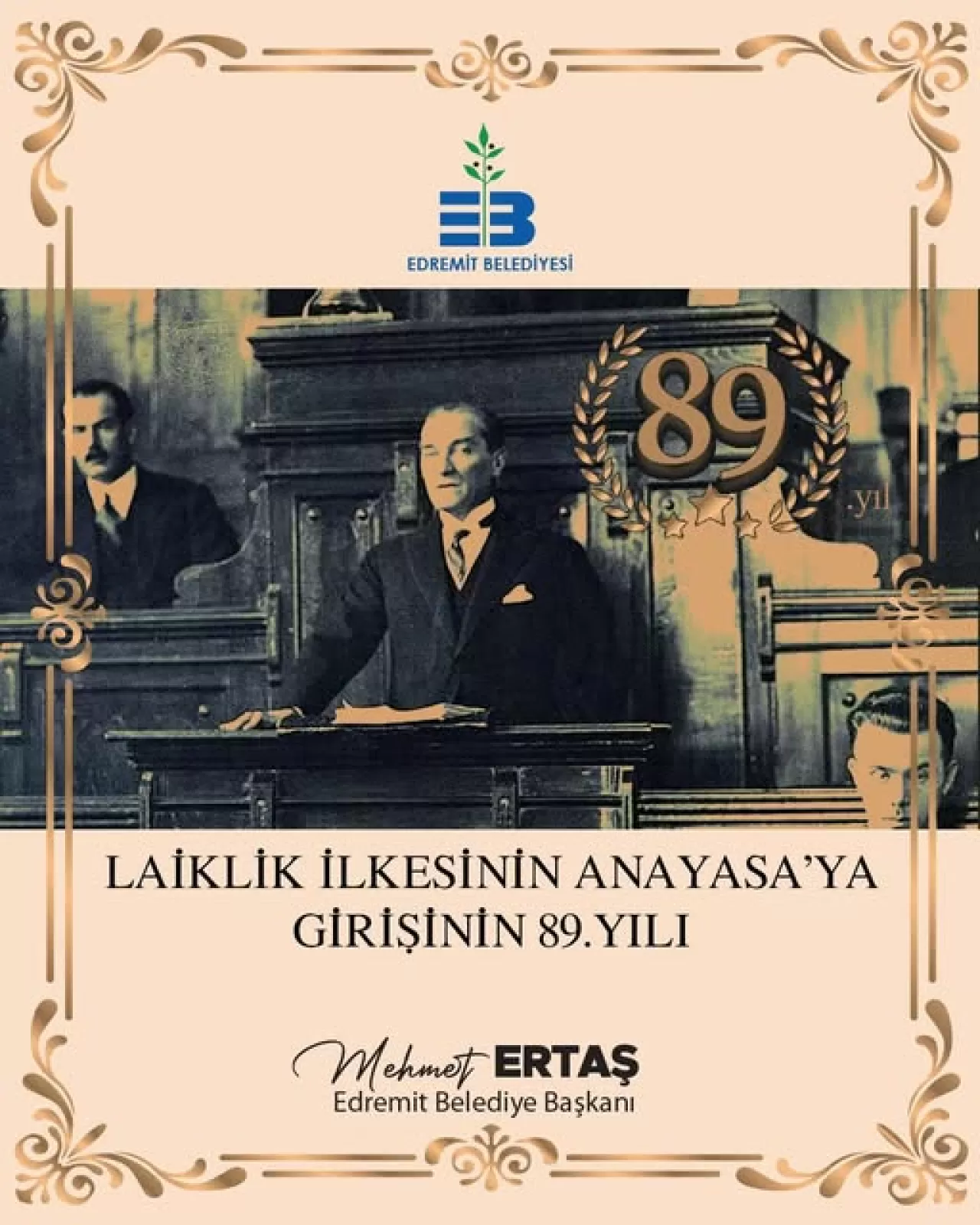 Laiklik İlkesinin Anayasa'ya Girişinin 89. Yılı Kutlandı