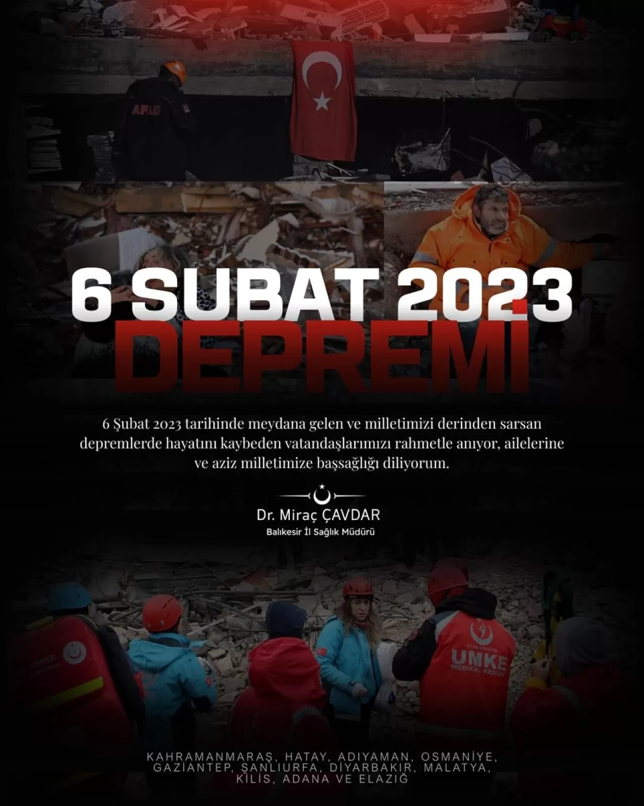 Balıkesir'de Deprem Anma Etkinliği Düzenlendi