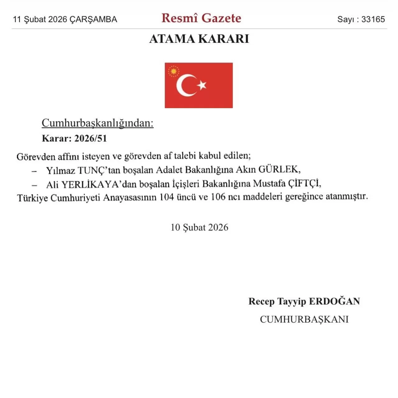 Akın Gürlek'in Adalet Bakanlığına Atanmasına Tepki