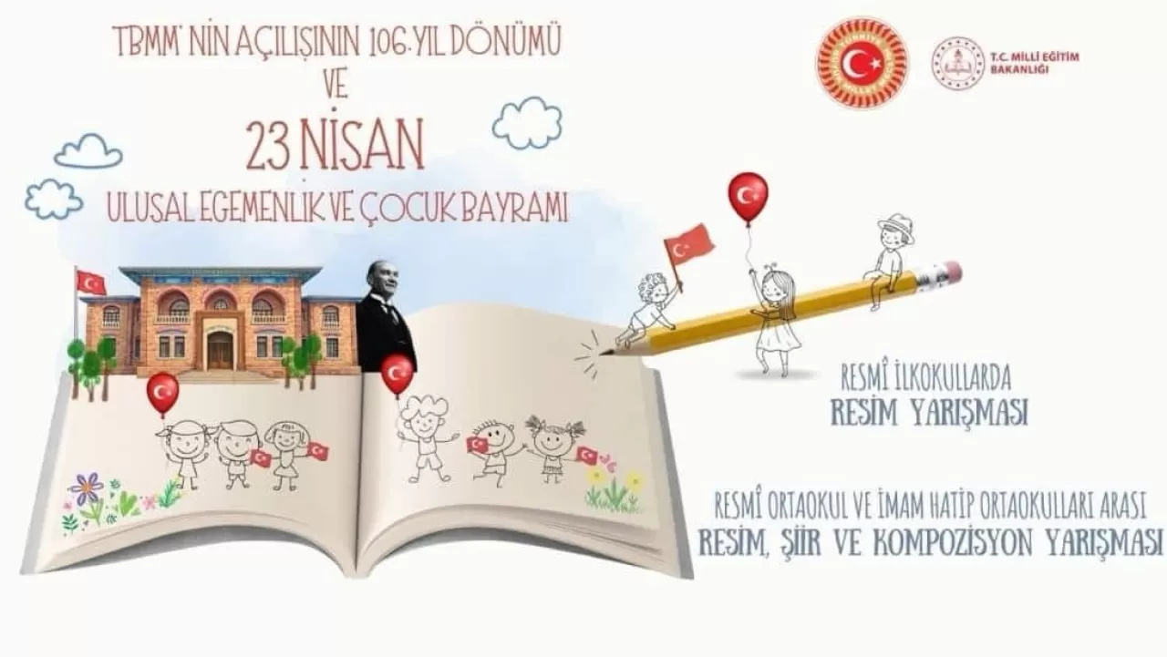 Burhaniye'de 23 Nisan Coşkusu Resim, Şiir ve Kompozisyon Yarışmasıyla Başlıyor