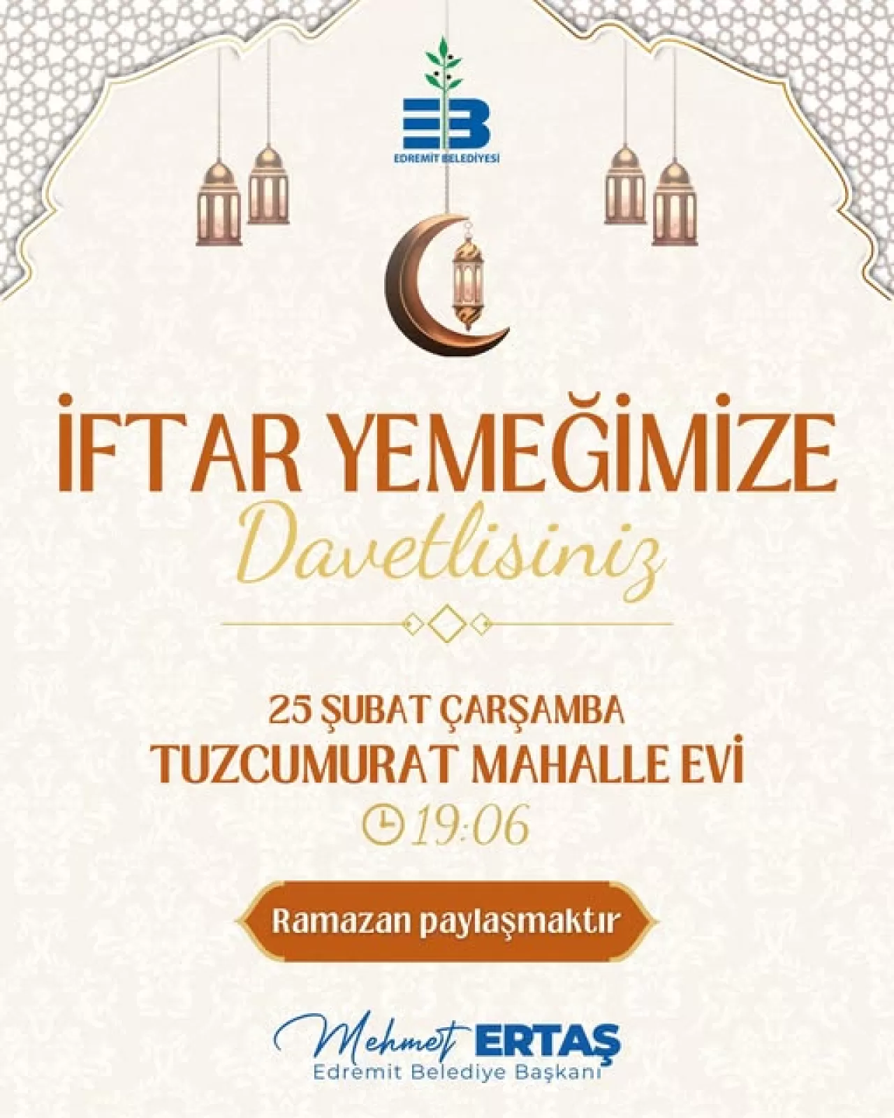 Balıkesir'de Ramazan İftarına Davet