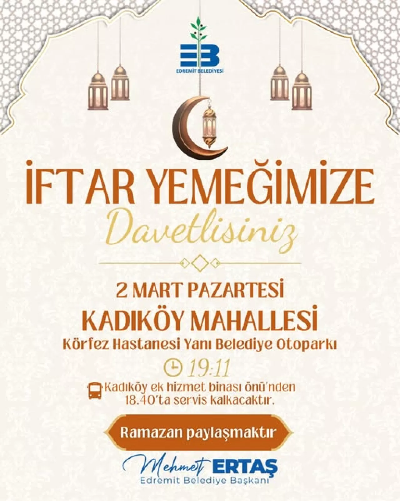 Balıkesir Edremit'te Ramazan Sofraları Kuruluyor