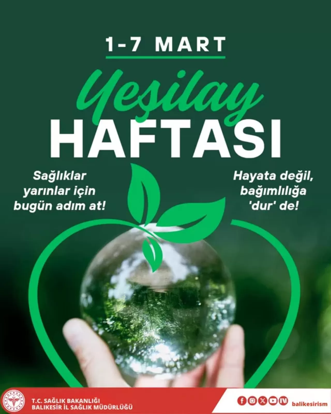 Balıkesir'de Yeşilay Haftası Etkinlikleri Başladı