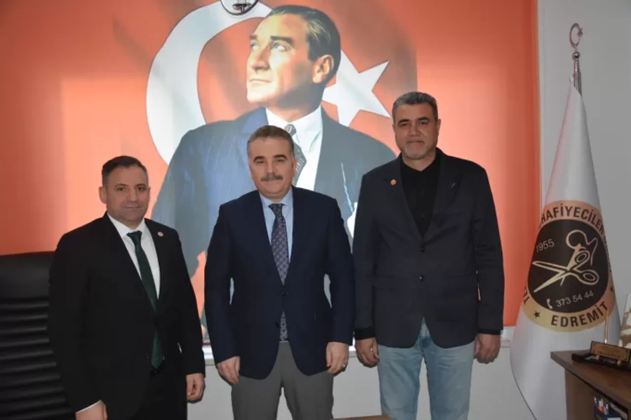 Edremit Kaymakamı, Seçilen Esnaf Odası Başkanlarını Ziyaret Etti