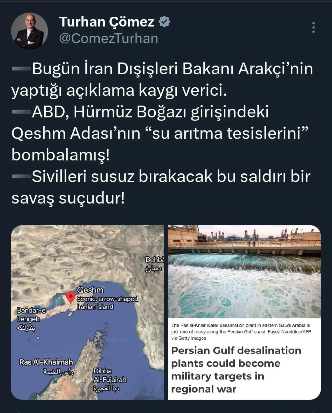 ABD'nin İran'daki Su Tesislerine Saldırısı Savaş Suçu İddiası
