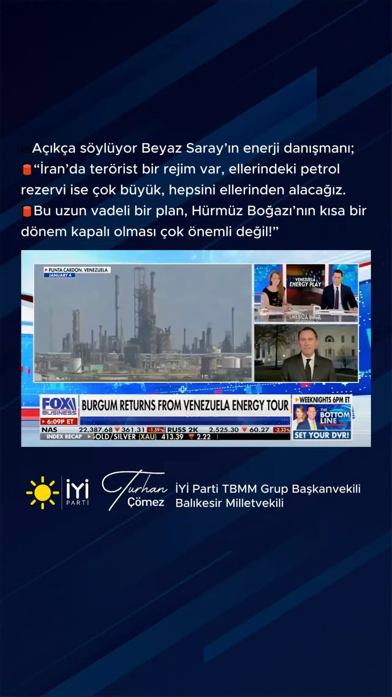 ABD Enerji Danışmanı'ndan İran'a Petrol Rezervi Açıklaması