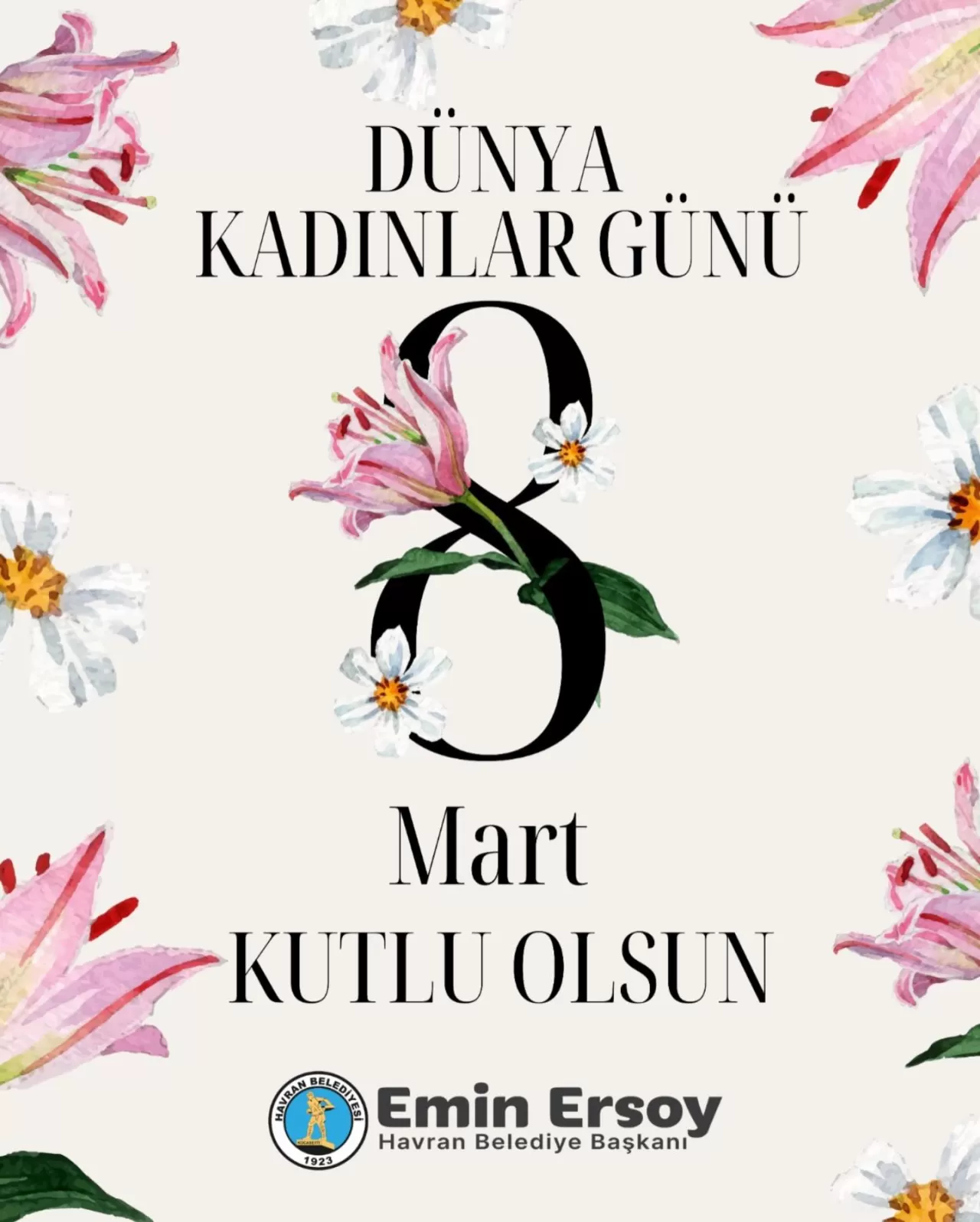 Havran Belediyesi'nden 8 Mart Dünya Kadınlar Günü Mesajı