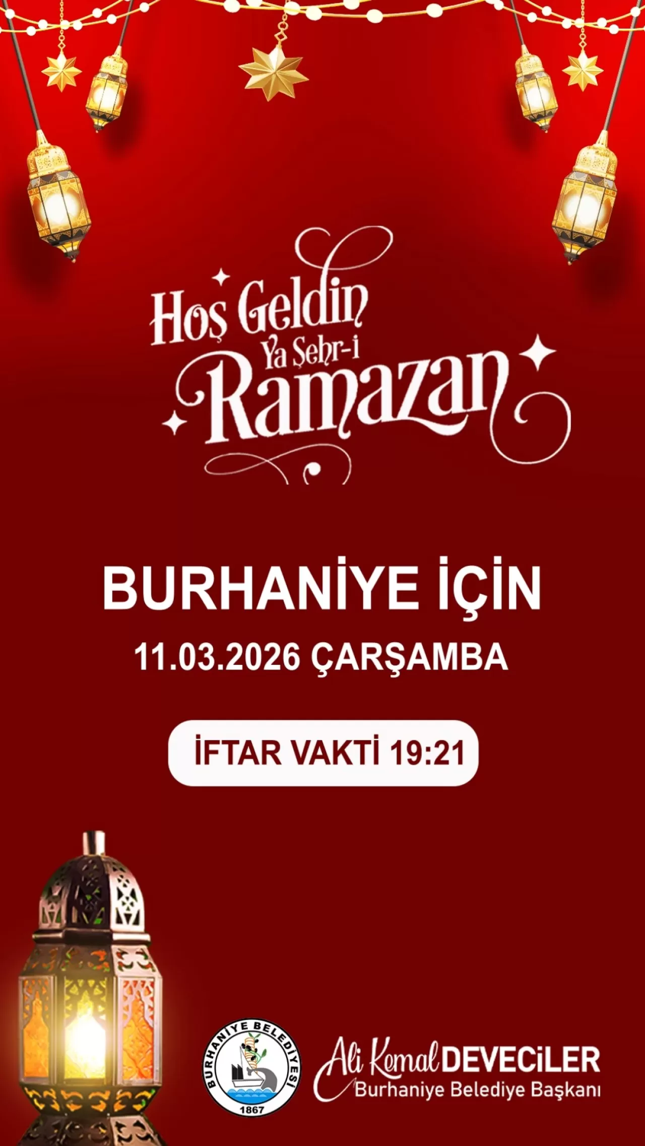 Burhaniye'de İftar Vakti 19:21 Olarak Belirlendi