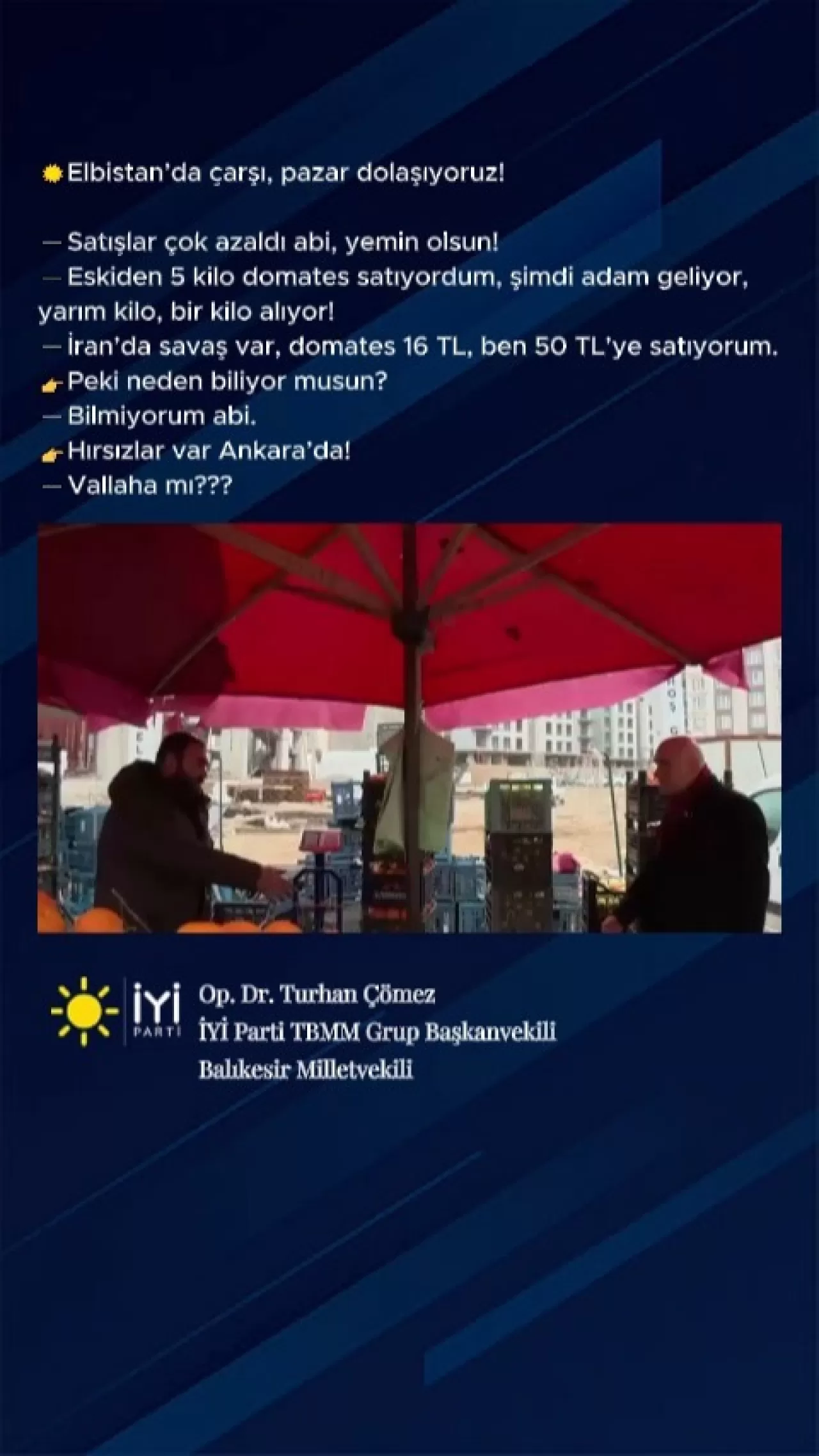 Elbistan'da Esnaf Satışlardaki Düşüşten Yakındı: Müşteriler Artık Yarım Kilo Alıyor