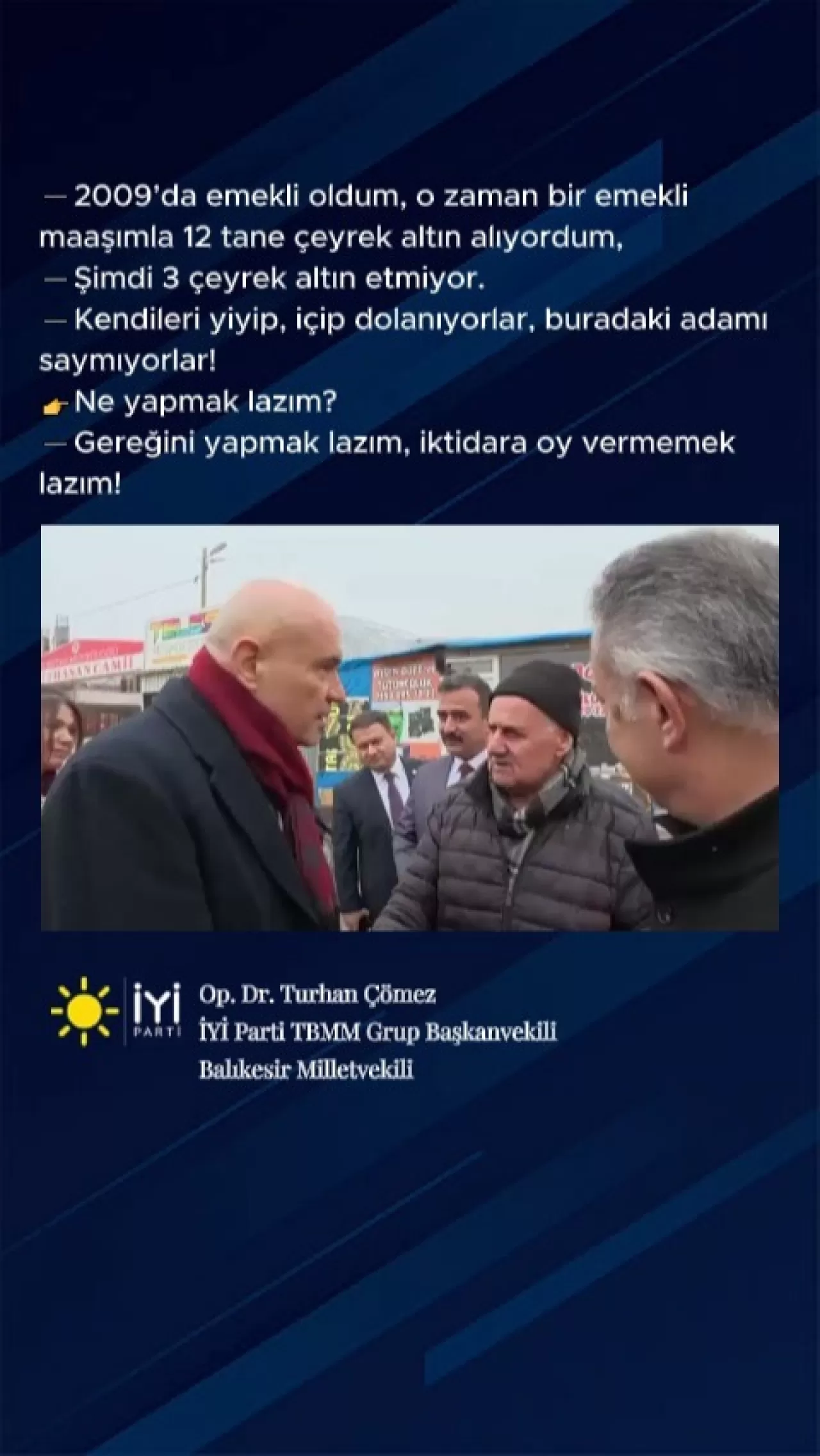 Turhan Çömez'den Emekli Maaşı Çarpıcı Karşılaştırması: 12 Çeyrek Altından 3'e Düştü