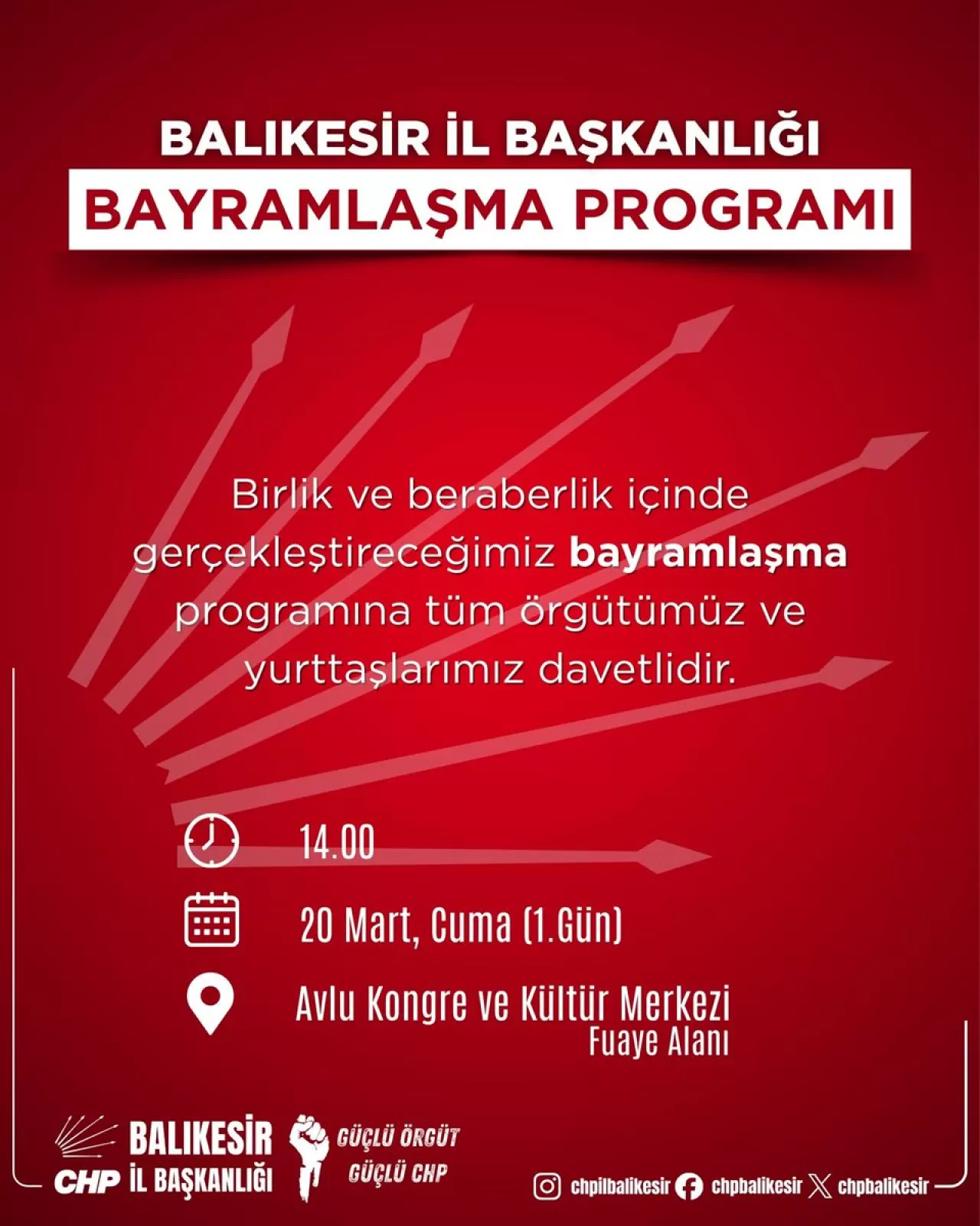 CHP Balıkesir'de Bayramlaşma Buluşması