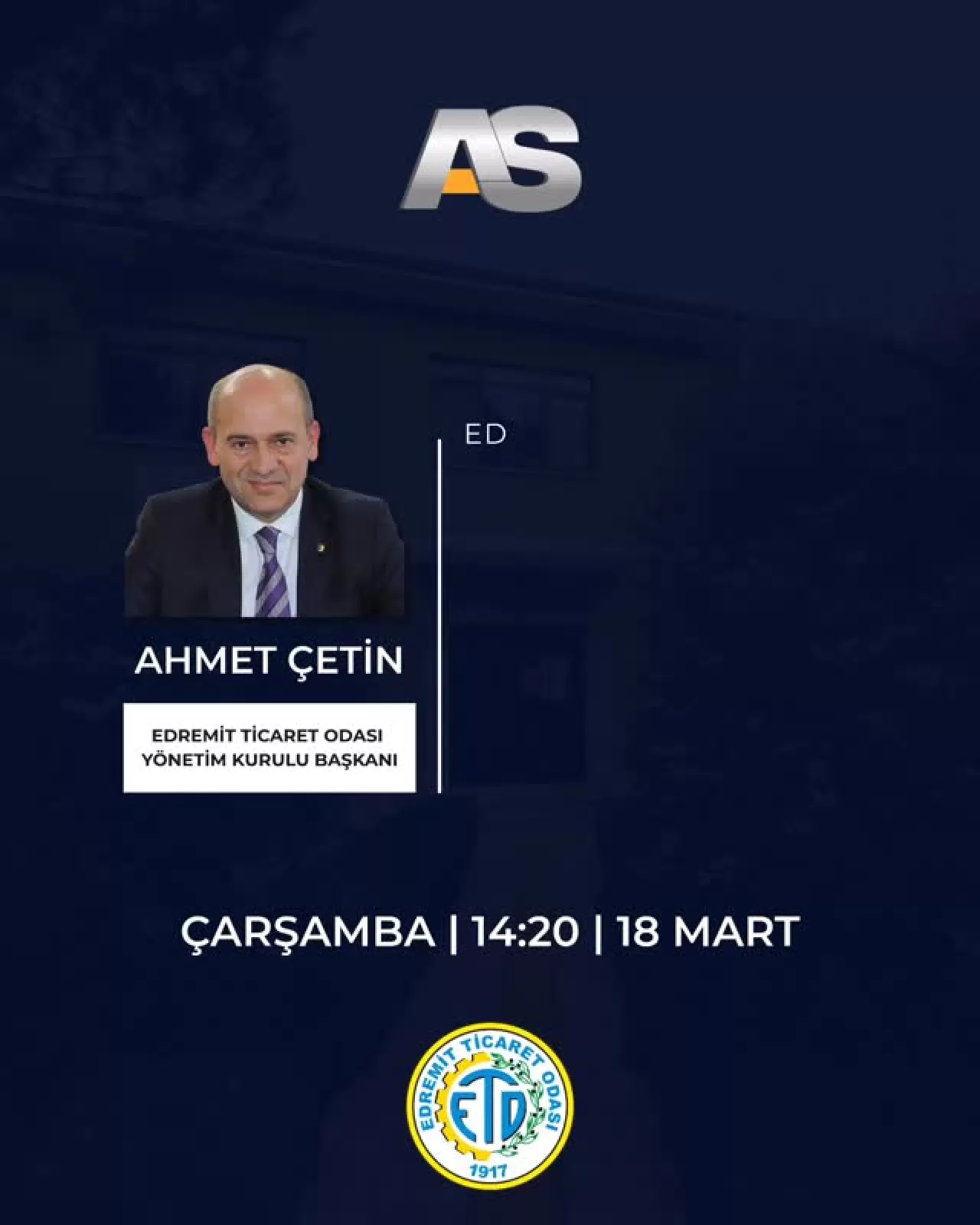 Edremit TSO Başkanı Ahmet Çetin, Bugün Ekranlarda