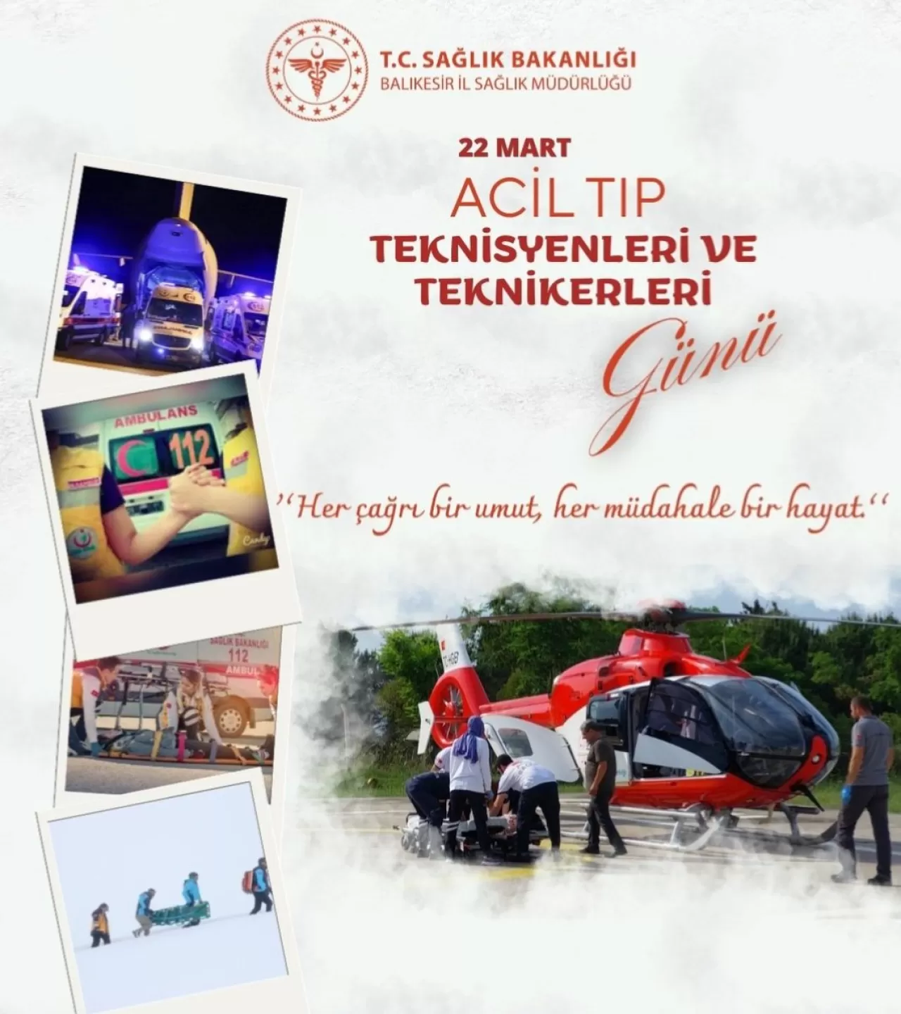 Balıkesir'de Acil Tıp Teknisyenleri ve Teknikerleri Günü Kutlandı