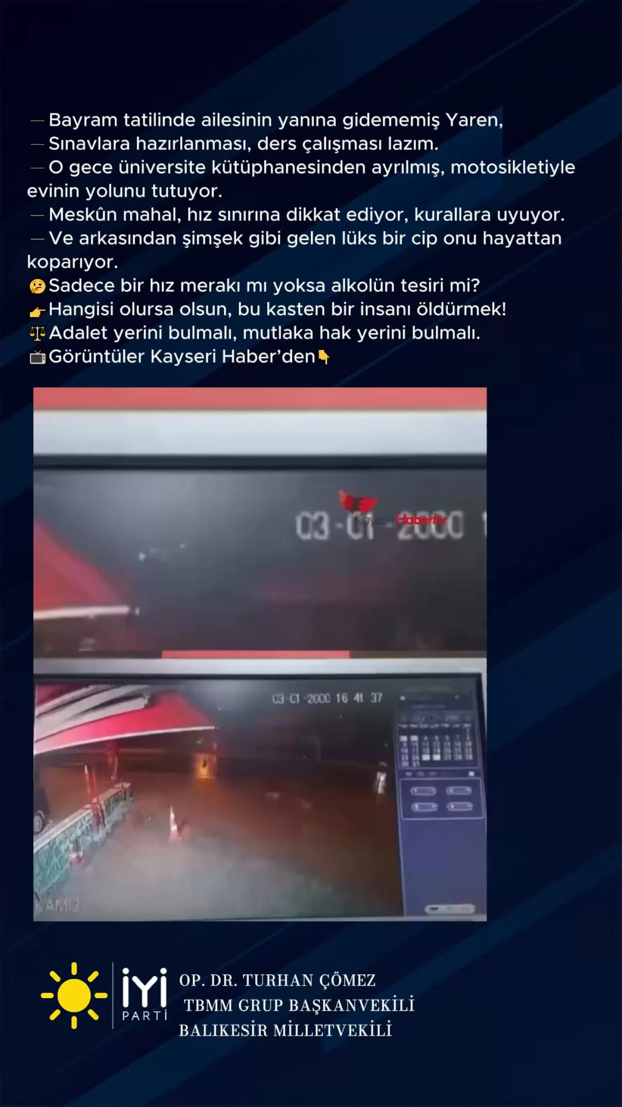 Motosikletli Üniversiteliye Lüks Cip Çarptı: Yaren'in Ardından Adalet Sesleri Yükseldi