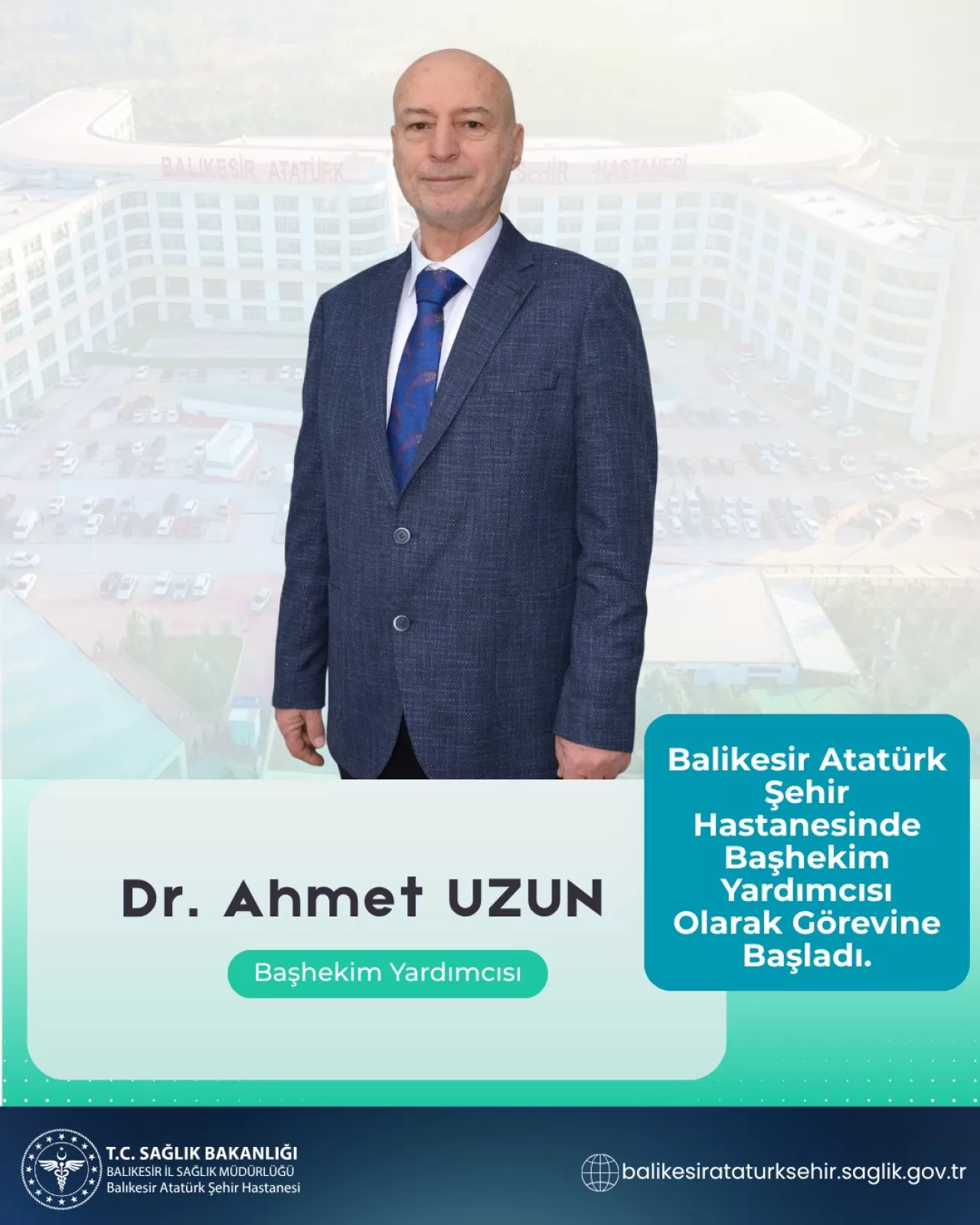 Balıkesir Atatürk Şehir Hastanesi'nde Yeni Başhekim Yardımcısı Göreve Başladı