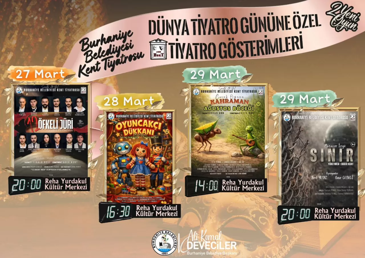 Burhaniye'de Tiyatro Şenliği: 27-29 Mart'ta 4 Oyun Ücretsiz Sahnelenecek