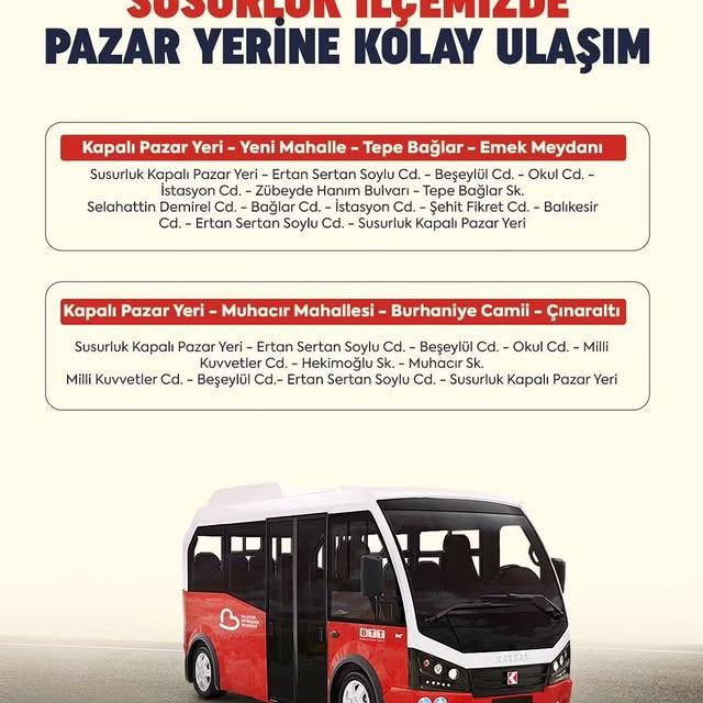 Susurluk'ta Ücretsiz Pazar Yeri Ulaşımı Başladı