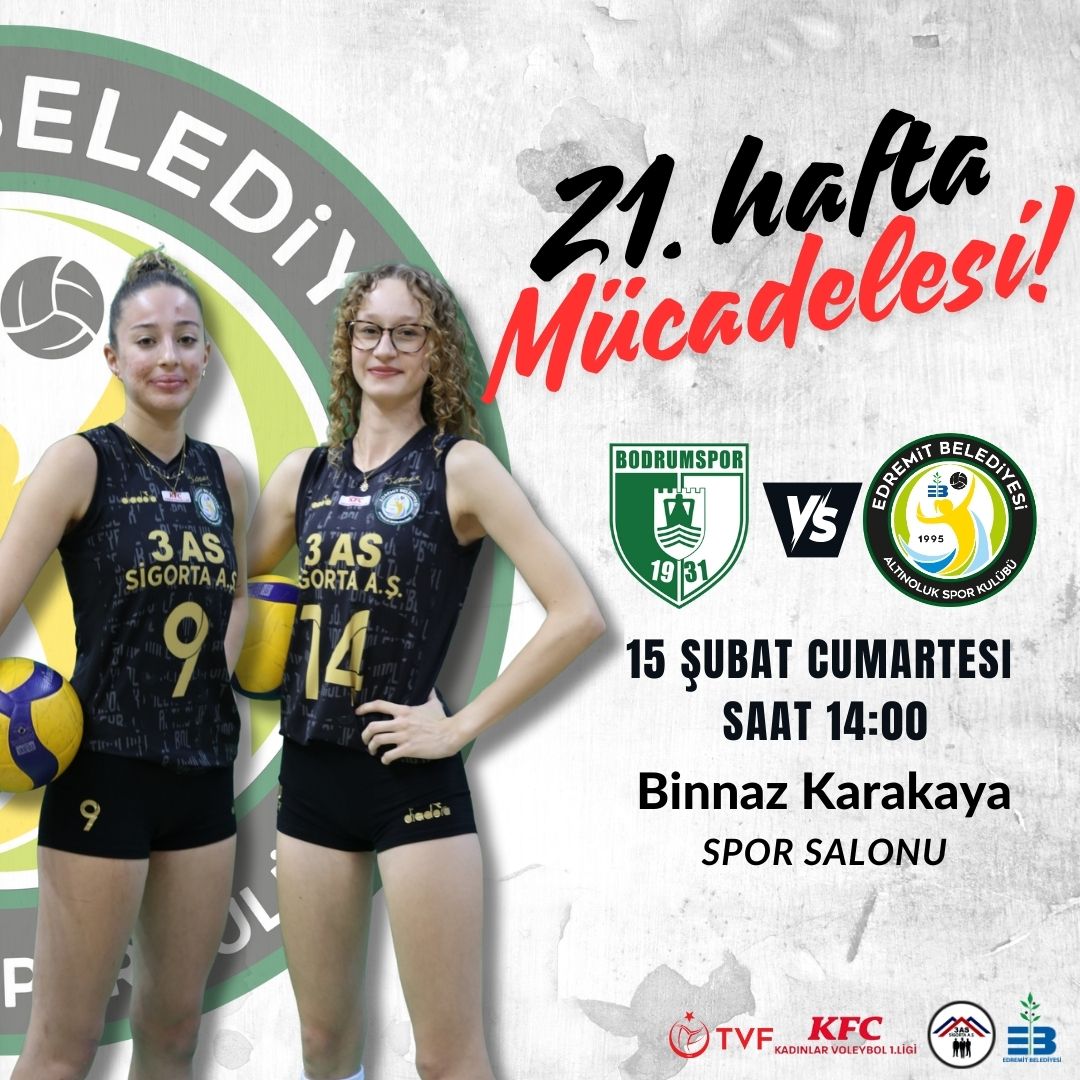 KFC Kadınlar Voleybol 1. Ligi'nde Bodrumspor ile Edremit Belediyesi Altınolukspor Karşılaşması